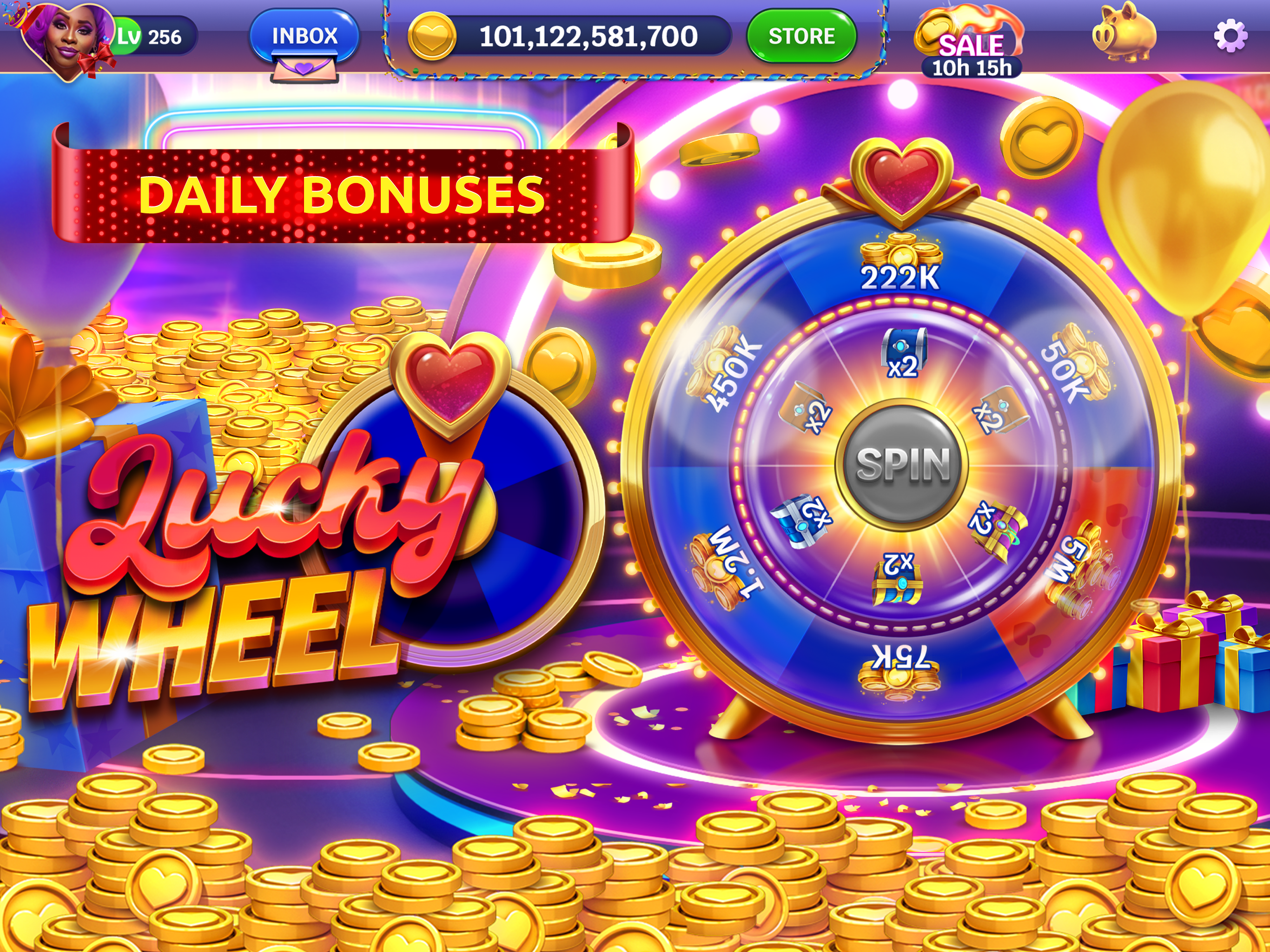 Daily free bonuses